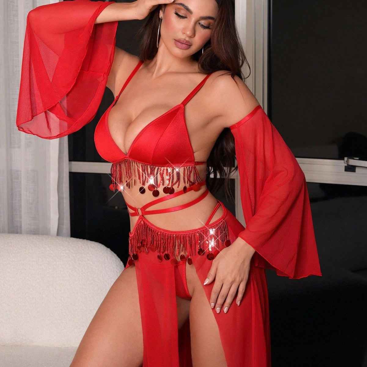 Crimson Dancer Lingerie Set